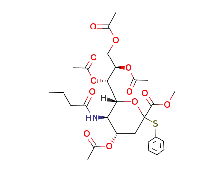 methyl (phenyl 4,7,8,9-tetra-O-acetyl-5-butanoylamino-3,5-dideoxy-2-thio-D-glycero-D-galacto-2-nonulopyranosid)onate