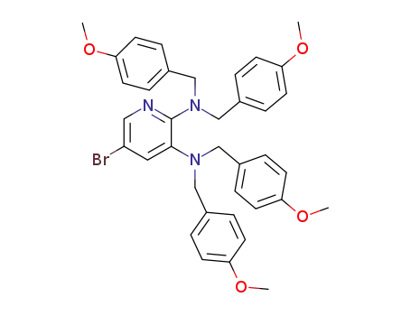 Molecular Structure of 258834-82-1 (2,3-Pyridinediamine, 5-bromo-N,N,N,N-tetrakis(4-methoxyphenyl)methyl-)