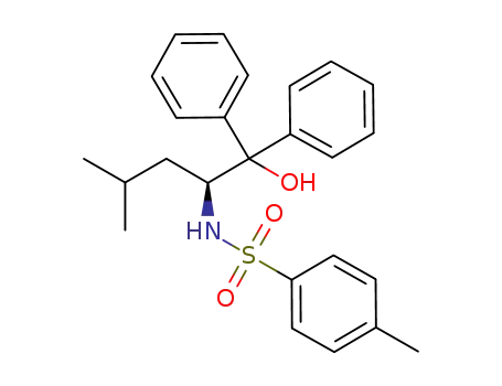 Molecular Structure of 882674-84-2 (Benzenesulfonamide,
N-[(1S)-1-(hydroxydiphenylmethyl)-3-methylbutyl]-4-methyl-)