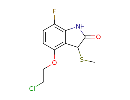 4-(2-chloroethoxy)-7-fluoro-3-thiomethyl-1,3-dihydroindol-2-one