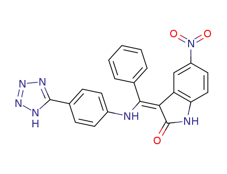 3-{(Z)-1-[4-(1H-tetrazol-5-yl)anilino]-1-phenylmethylidene}-5-nitro-2-indolinone