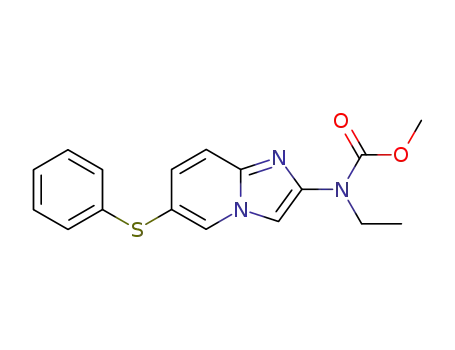 Molecular Structure of 64064-76-2 (Carbamic acid, ethyl[6-(phenylthio)imidazo[1,2-a]pyridin-2-yl]-, methyl
ester)