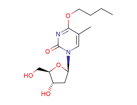 Molecular Structure of 82543-41-7 (O(4)-Butylthymidine)