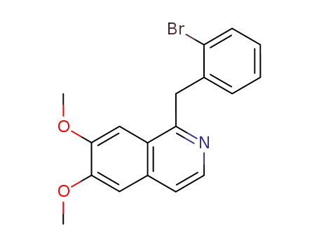 Molecular Structure of 193551-53-0 (Isoquinoline, 1-[(2-bromophenyl)methyl]-6,7-dimethoxy-)