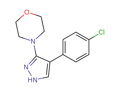 Molecular Structure of 88743-53-7 (4-[4-(4-Chlorophenyl)-1H-pyrazol-3-yl]morpholine)