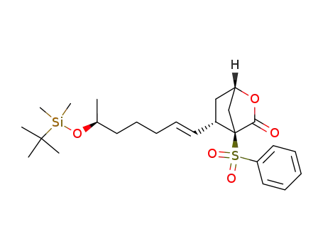 (1S,4R,5S)-4-Benzenesulfonyl-5-[(E)-(S)-6-(tert-butyl-dimethyl-silanyloxy)-hept-1-enyl]-2-oxa-bicyclo[2.2.1]heptan-3-one