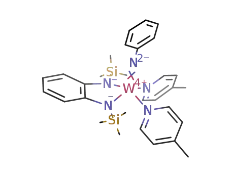 W(NPh)(o-(Me<sub>3</sub>SiN)2C<sub>6</sub>H<sub>4</sub>)bis(4-picoline)