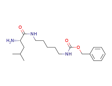 Molecular Structure of 76647-04-6 (Carbamic acid, [5-[(2-amino-4-methyl-1-oxopentyl)amino]pentyl]-,
phenylmethyl ester, (S)-)