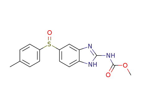 Molecular Structure of 54029-19-5 (Carbamic acid, [5-[(4-methylphenyl)sulfinyl]-1H-benzimidazol-2-yl]-,
methyl ester)
