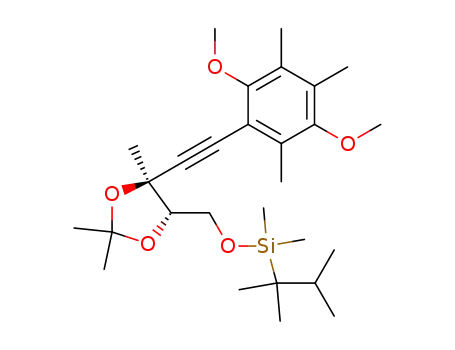 (4S,5S)-5-[(2,3-dimethyl-2-butyl)dimethylsilyloxymethyl]-2,2,4-trimethyl-4-(2,5-dimethoxy-3,4,6-trimethylphenylethynyl)-1,3-dioxolane