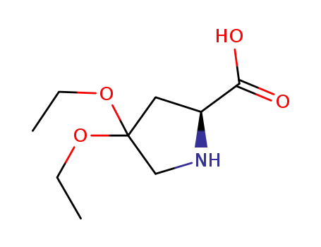 Molecular Structure of 75776-61-3 (L-Proline, 4,4-diethoxy- (9CI))