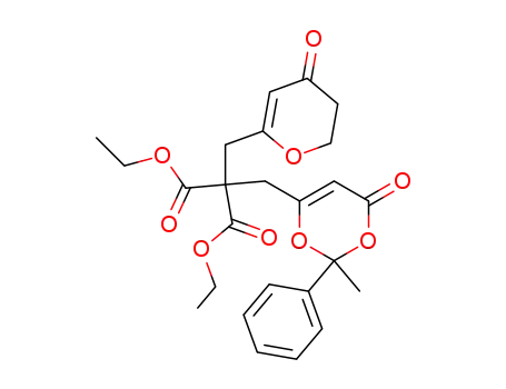 2-(2-Methyl-6-oxo-2-phenyl-6H-[1,3]dioxin-4-ylmethyl)-2-(4-oxo-5,6-dihydro-4H-pyran-2-ylmethyl)-malonic acid diethyl ester