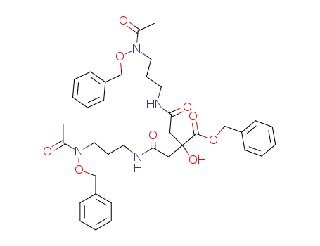 N-[3-(Acetyl-benzyloxy-amino)-propyl]-2-{[3-(acetyl-benzyloxy-amino)-propylcarbamoyl]-methyl}-2-hydroxy-succinamic acid benzyl ester