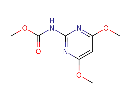 Molecular Structure of 87473-90-3 (Carbamic acid, (4,6-dimethoxy-2-pyrimidinyl)-, methyl ester)