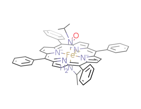 Molecular Structure of 73233-48-4 ((2-aminopropane)(2-nitrosopropane)(meso-tetraphenylporphyrinato)iron(II))