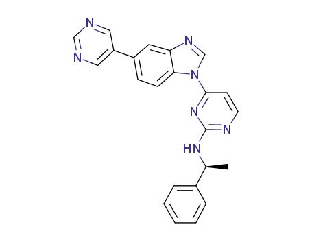 2-[(S)-1-Phenylethylamino]-4-[5-(pyrimidin-5-yl)benzimidazol-1-yl]pyrimidine