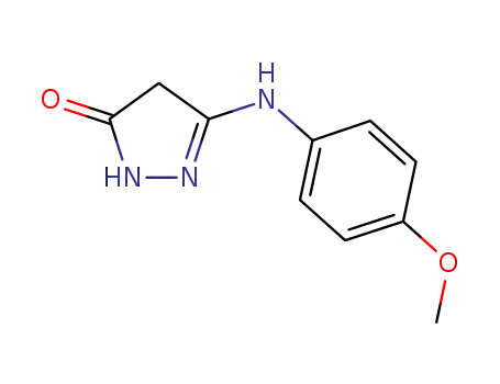 Molecular Structure of 324570-63-0 (3-(4-methoxyphenylamino)-2-pyrazolin-5-one)