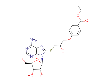 8-<<2-hydroxy-3-(p-ethoxycarbonyl)phenoxypropyl>thio> adenosine