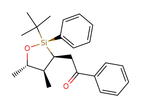 Molecular Structure of 203174-67-8 (2-((2S,3S,4S,5S)-2-tert-Butyl-4,5-dimethyl-2-phenyl-[1,2]oxasilolan-3-yl)-1-phenyl-ethanone)
