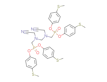 Molecular Structure of 66076-05-9 (N,N'-methylene-bis-[O,O-di(p-methylthiophenyl) N-phosphonomethylglycinonitrile])