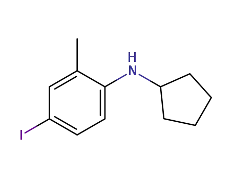 Molecular Structure of 476303-93-2 (4-cyclopentylamino-3-methyl-iodobenzene)