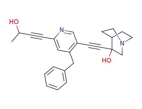 3-[4-Benzyl-2-(3-hydroxy-1-butynyl)-5-pyridyl]ethynyl-3-quinuclidinol