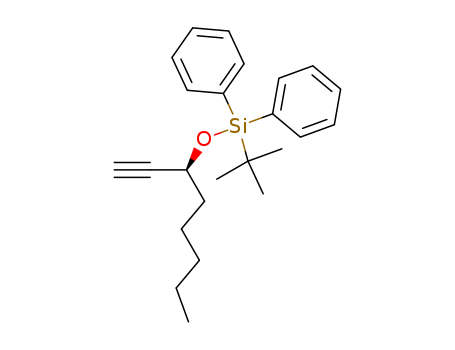 Molecular Structure of 192765-48-3 (Silane, (1,1-dimethylethyl)[[(1S)-1-ethynylhexyl]oxy]diphenyl-)