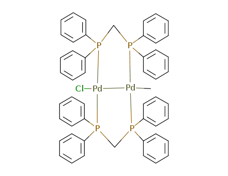 Molecular Structure of 98194-66-2 (Pd2CH3(Cl)(μ-dppm)2)