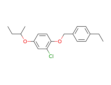 Molecular Structure of 144987-34-8 (1-sec-butoxy-3-chloro-4-(4-ethylbenzyloxy)-benzene)