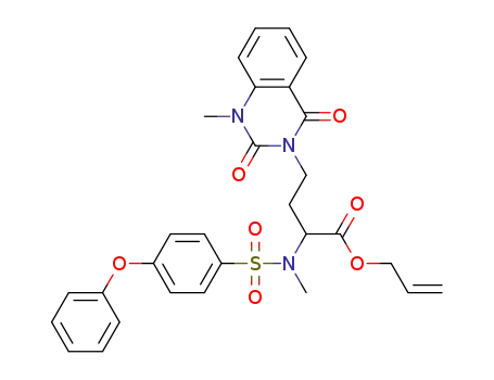 (+/-)-N-methyl-2-[2-(1-methylquinazolin-2,4-dione-3-yl)ethyl]-N-(4-phenoxybenzenesulfonyl)glycine allyl ester