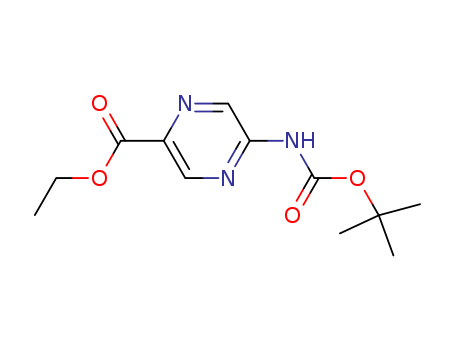 2-Pyrazinecarboxylicacid, 5-[[(1,1-dimethylethoxy)carbonyl]amino]-, ethyl ester