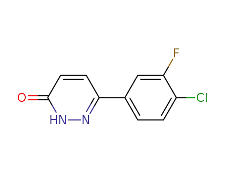 Molecular Structure of 142048-71-3 (3(2H)-Pyridazinone, 6-(4-chloro-3-fluorophenyl)-)