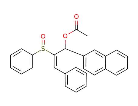 Acetic acid (E)-2-benzenesulfinyl-1-naphthalen-2-yl-3-phenyl-allyl ester