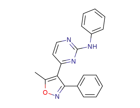 Molecular Structure of 326817-95-2 ([4-(5-Methyl-3-phenyl-isoxazol-4-yl)-pyrimidin-2-yl]-phenyl-amine)