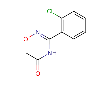 Molecular Structure of 63417-49-2 (2H-1,2,4-Oxadiazin-5(6H)-one, 3-(2-chlorophenyl)-)
