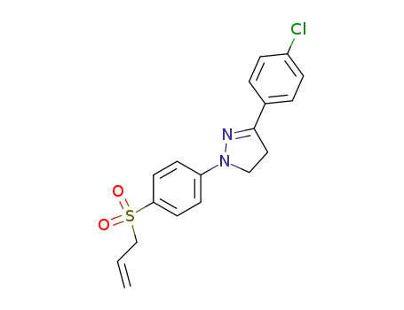 Molecular Structure of 62454-33-5 (3-(4-chlorophenyl)-1-[4-(prop-2-en-1-ylsulfonyl)phenyl]-4,5-dihydro-1H-pyrazole)