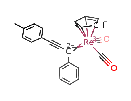 (cyclopentadienyl)(carbonyl)2Re[C(phenyl)(CC(p-tolyl))]