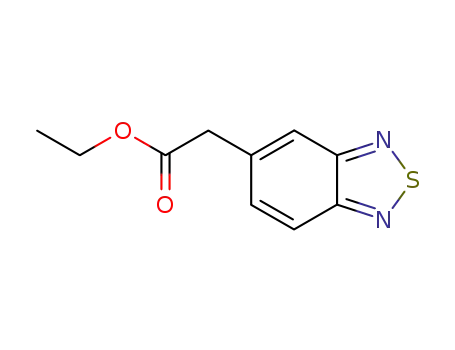Molecular Structure of 195505-47-6 (2,1,3-Benzothiadiazole-5-acetic acid, ethyl ester)