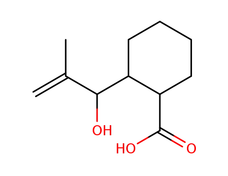 trans-2-(1-Hydroxy-2-methyl-2-propenyl)-cyclohexane carboxylic acid