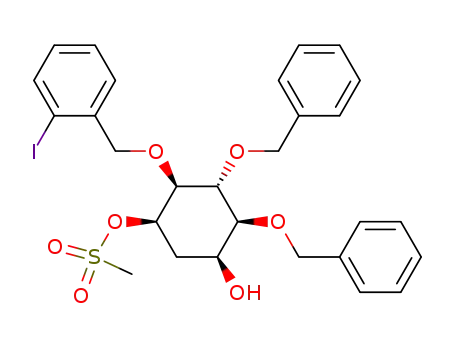 Methanesulfonic acid (1R,2S,3R,4S,5S)-3,4-bis-benzyloxy-5-hydroxy-2-(2-iodo-benzyloxy)-cyclohexyl ester