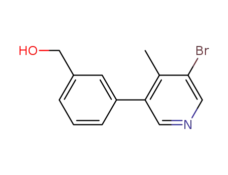 Molecular Structure of 351458-12-3 (a-[3-(5-Bromo-4-methyl-pyridin-3-yl)-phenyl]-methanol)
