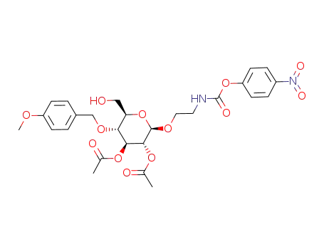2-(p-nitrophenylcarbamate)-ethyl-2,3-di-O-acetyl-4-O-p-methoxybenzyl-β-D-glucopyranoside