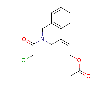 Molecular Structure of 201045-74-1 (Acetic acid (Z)-4-[benzyl-(2-chloro-acetyl)-amino]-but-2-enyl ester)