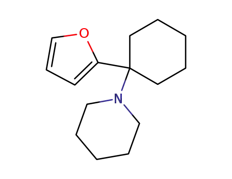 Molecular Structure of 101355-99-1 (N-[1-(furan-2-yl)-cyclohexan-1-yl] piperidine)