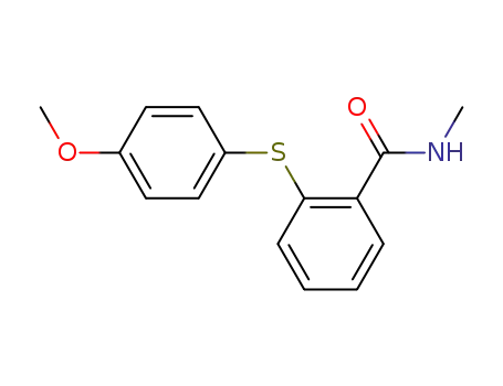 Molecular Structure of 127905-51-5 (2-(N-methylcarbamoyl)phenyl 4-methoxyphenyl sulfide)