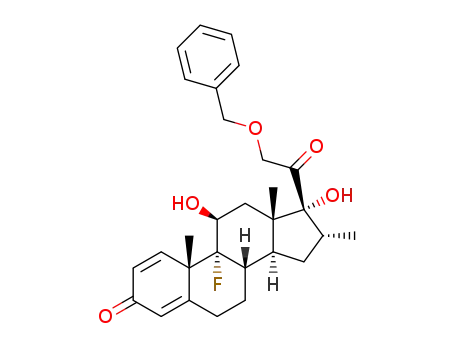 Molecular Structure of 150587-07-8 (21-BENZYLOXY-9-ALPHA-FLUORO-11-BETA,17-ALPHA-DIHYDROXY-16-ALPHA-METHYLPREGNA-1,4-DIENE-3,20-DIONE)