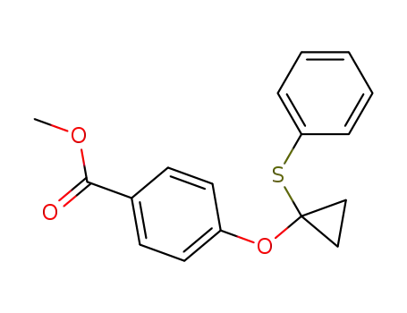 4-(1-phenylsulfanyl-cyclopropoxy)-benzoic acid methyl ester