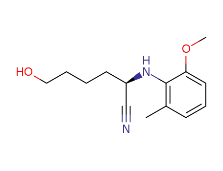 5-hydroxy-1-(2-methoxy-6-methylphenyl)aminopentane-1-carbonitrile