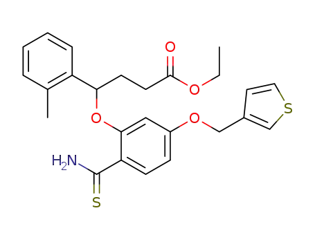 ethyl (RS)-4-(2-methylphenyl)-4-[5-(thien-3-ylmethoxy)-2-thiocarbamoyl-phenoxy]butanoate