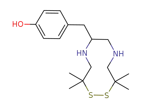 6-(4-hydroxybenzyl)-3,3,10,10-tetramethyl-1,2-dithia-5,8-diazacyclodecane